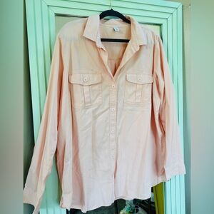 Old Navy Peach/Pink Button Down Shirt XL Tall